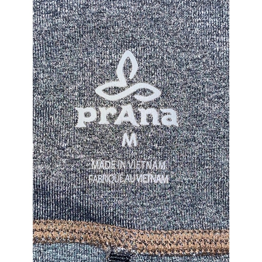 Prana Womens Charcoal Gray Heathered Leggings Size M Contrast Stitch Yoga Pants - Picture 6 of 9